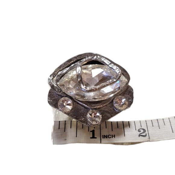 Abstract style Statement Ring, Adjustable - Picture 3 of 6